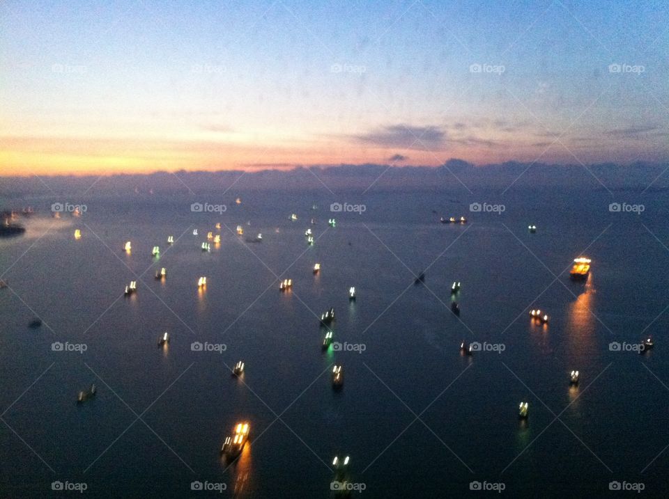 Sunset over Hong Hong