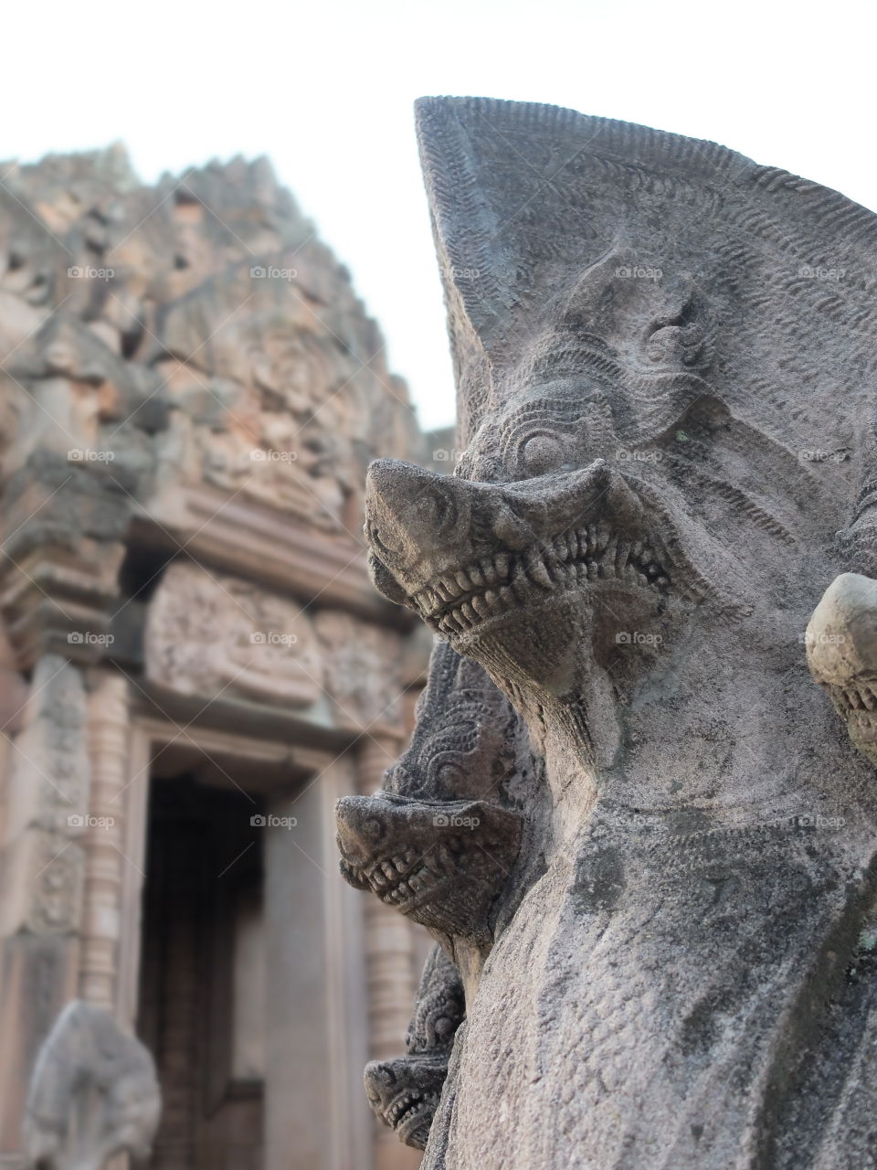 Cambodian lion statue