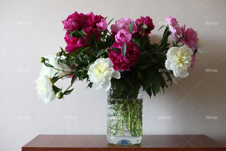 flowers on table