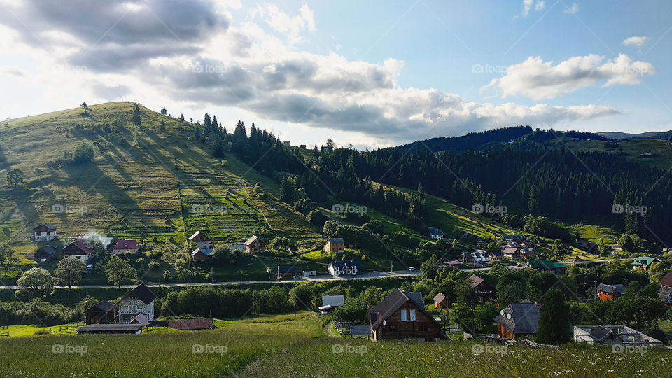 village in the Carpathian mountains
