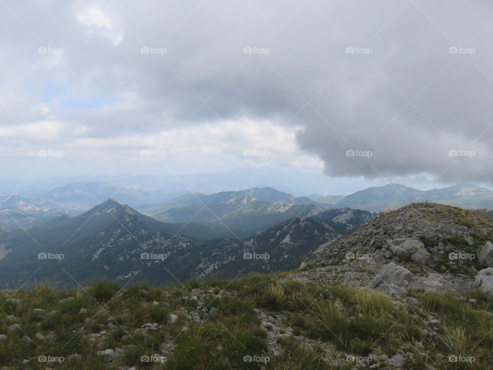 Mountain Orjen landscape from the top