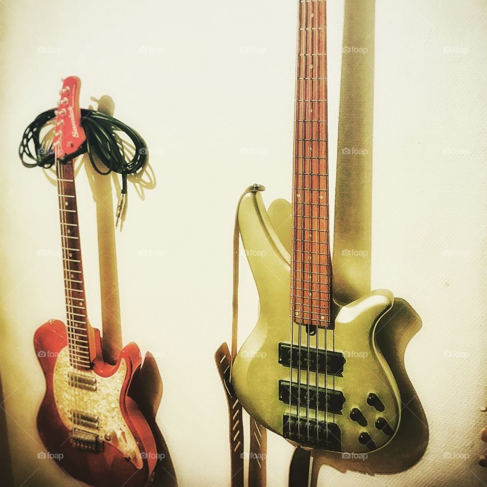 Guitars on Wall 