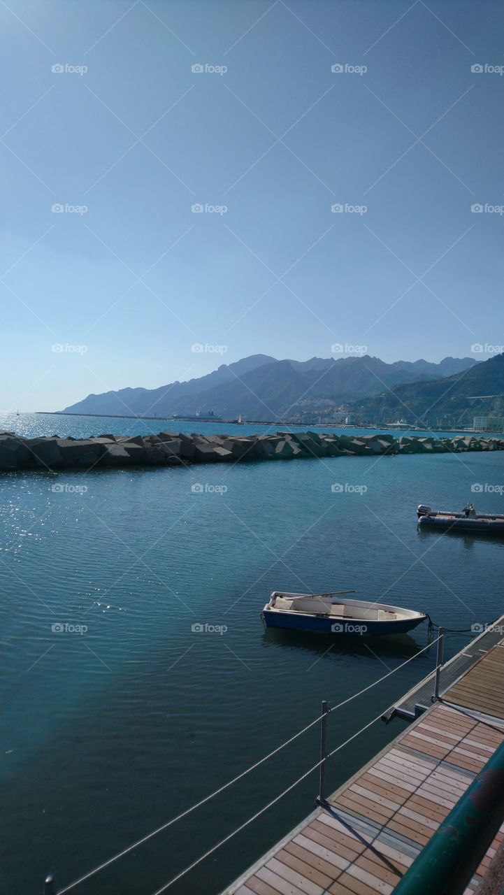 Sea, boat, landscape, summer