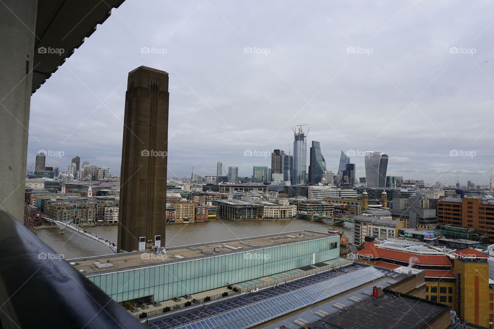 A view of the London Skyline taken from The Tate Modern 