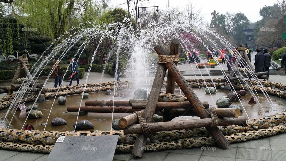 fountain in western china. fountain in western china