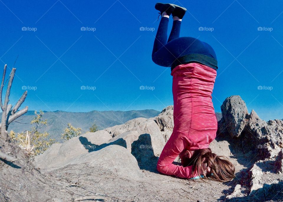 Yoga on a small mountaintop in North Carolina, USA!