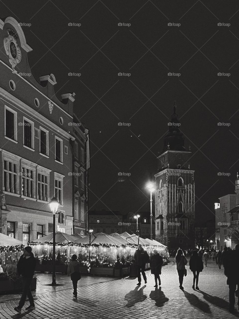 walking through the night city