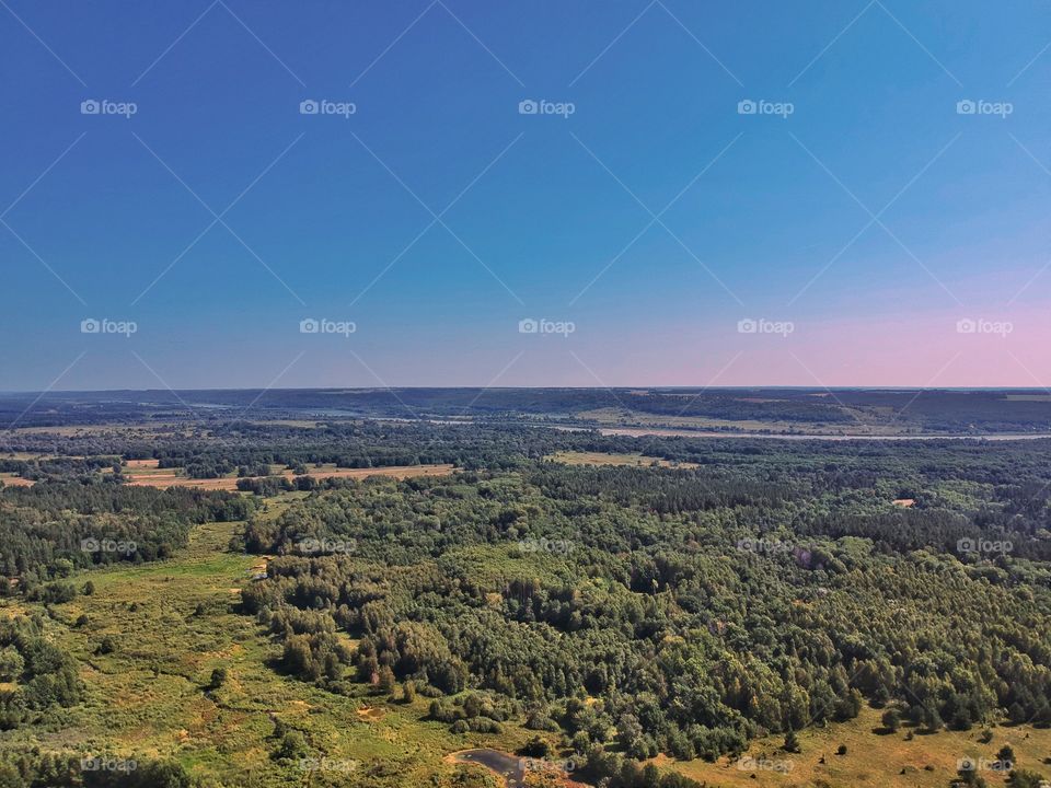 Russian landscape from the drone 