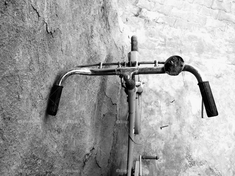 Indian bicycle black and white picture