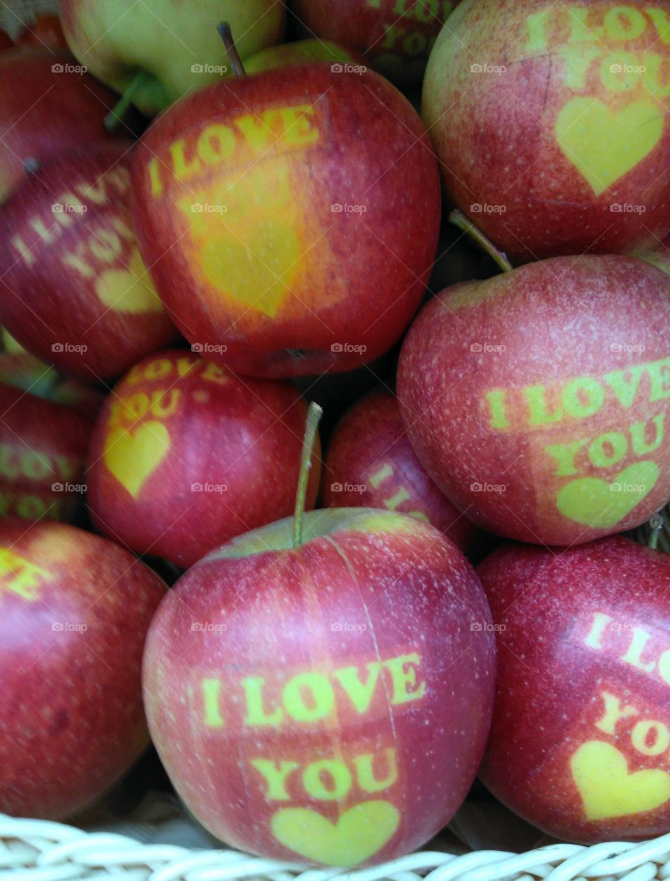 red hearts apples i love you healthy food and valentine's day love