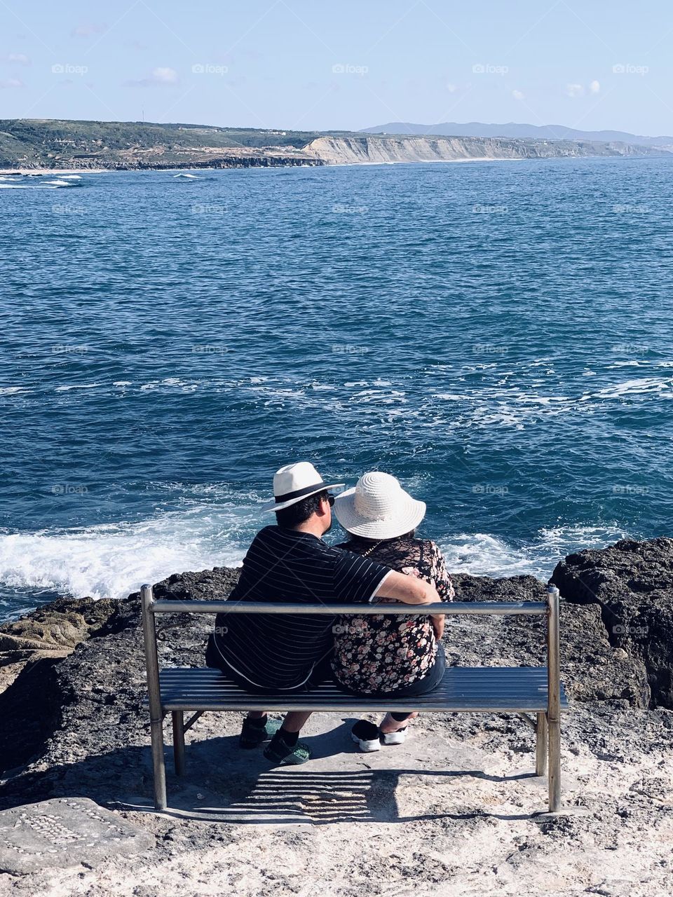 Couple by the ocean