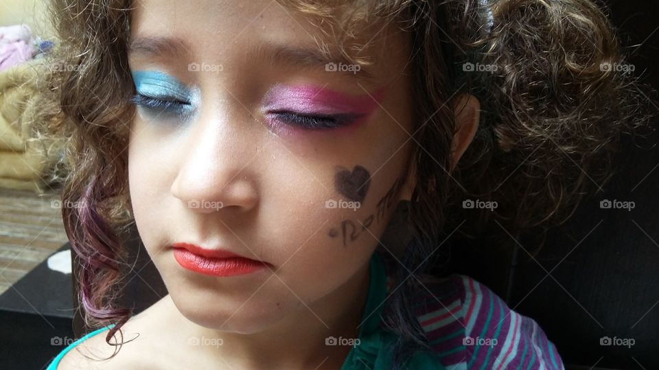 girl with painted face