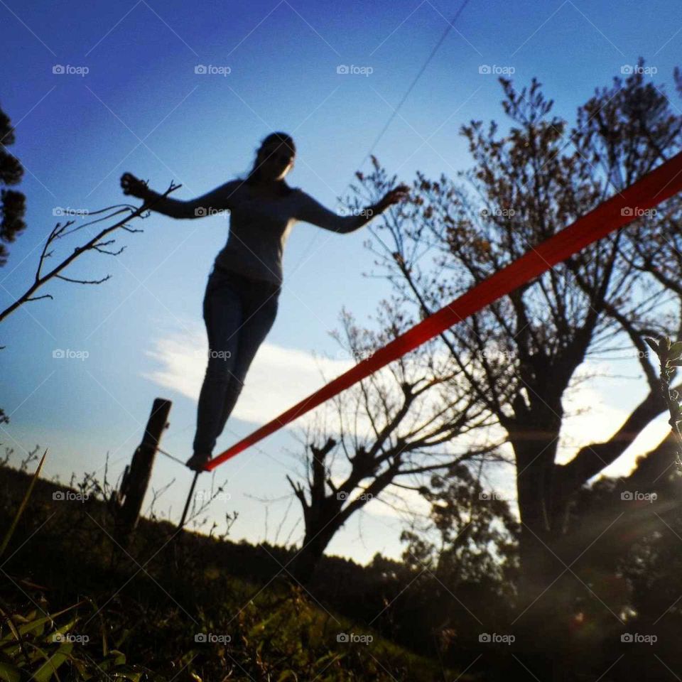 Praticando Slackline!