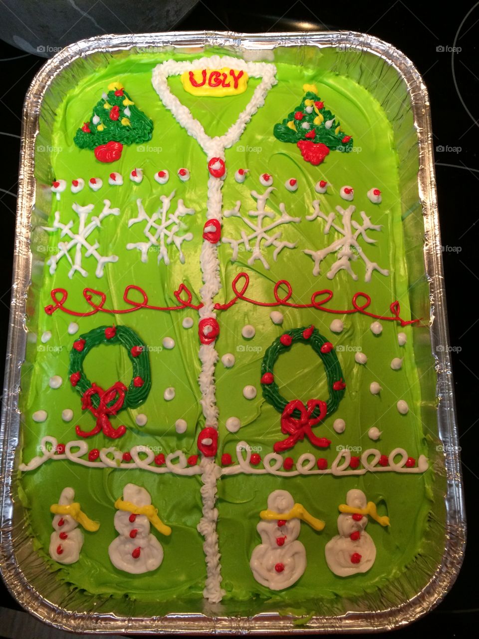 Tacky sweater cake