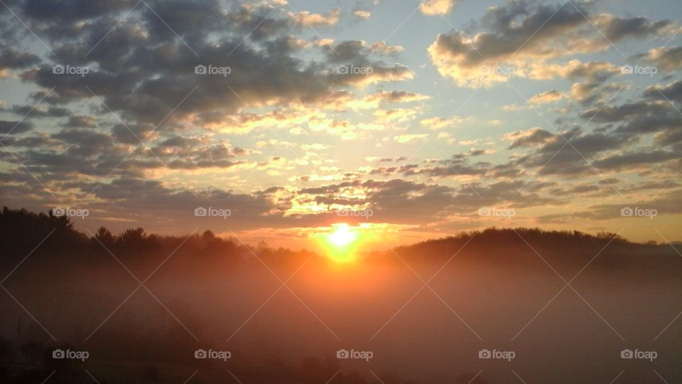 AM sunrise. taken outside of our Virginia home this morning