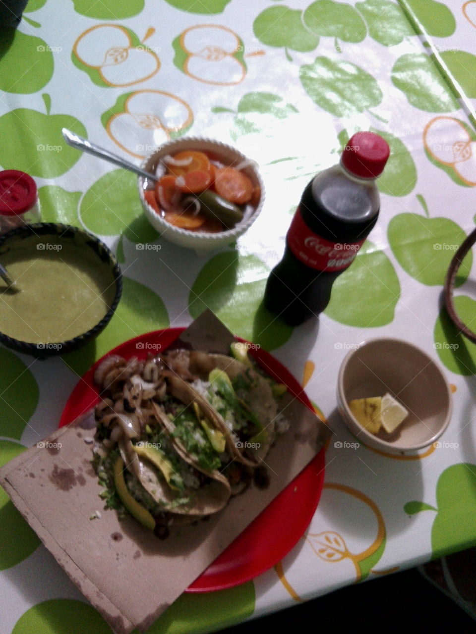 tacos and coca cola