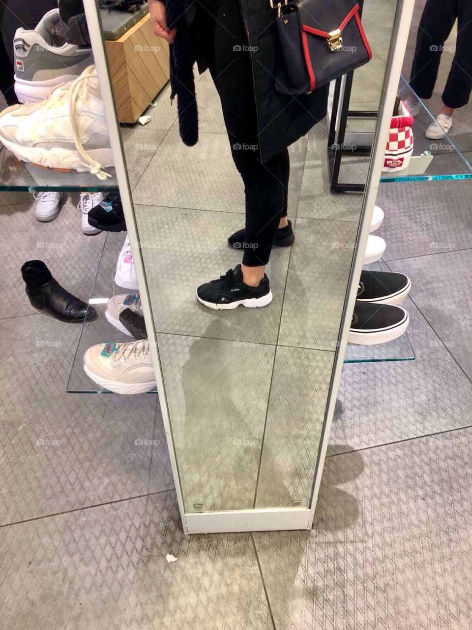 Selfie in a shoe store