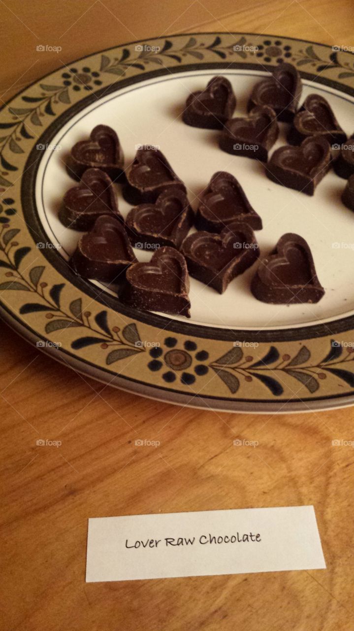 chocolate hearts. delicious