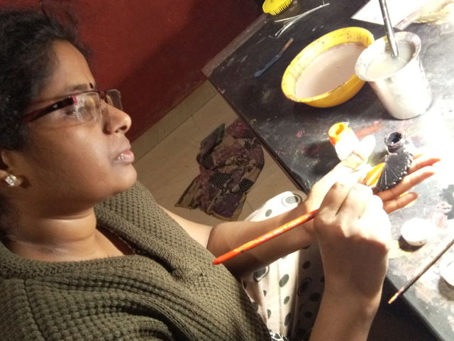 clay painting jewellery
