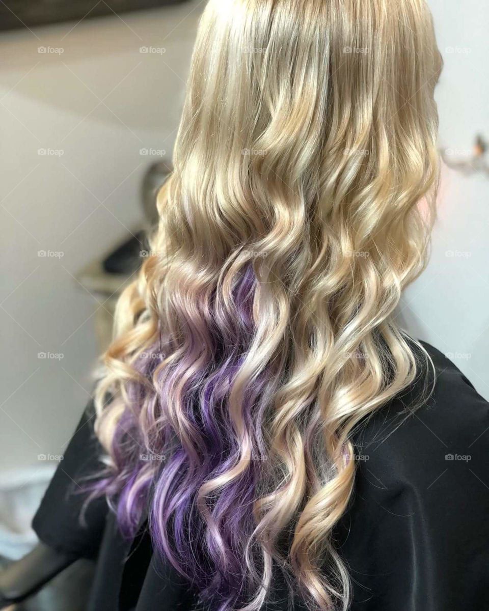 Blonde and Purple Hair