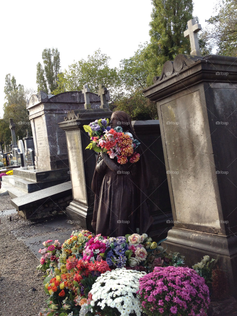 Flower, Cemetery, Grave, Garden, People