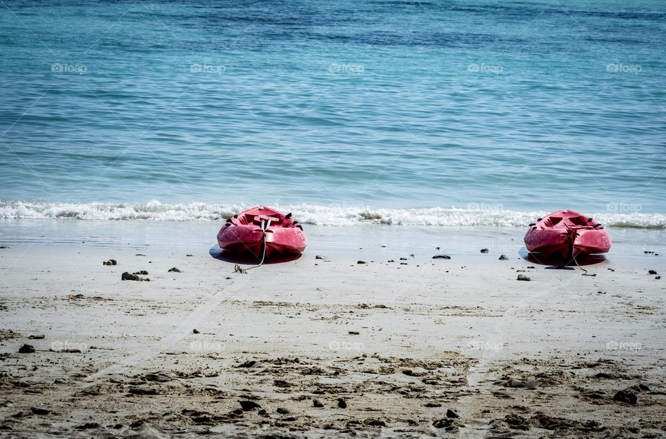 Beautiful boat on the beach