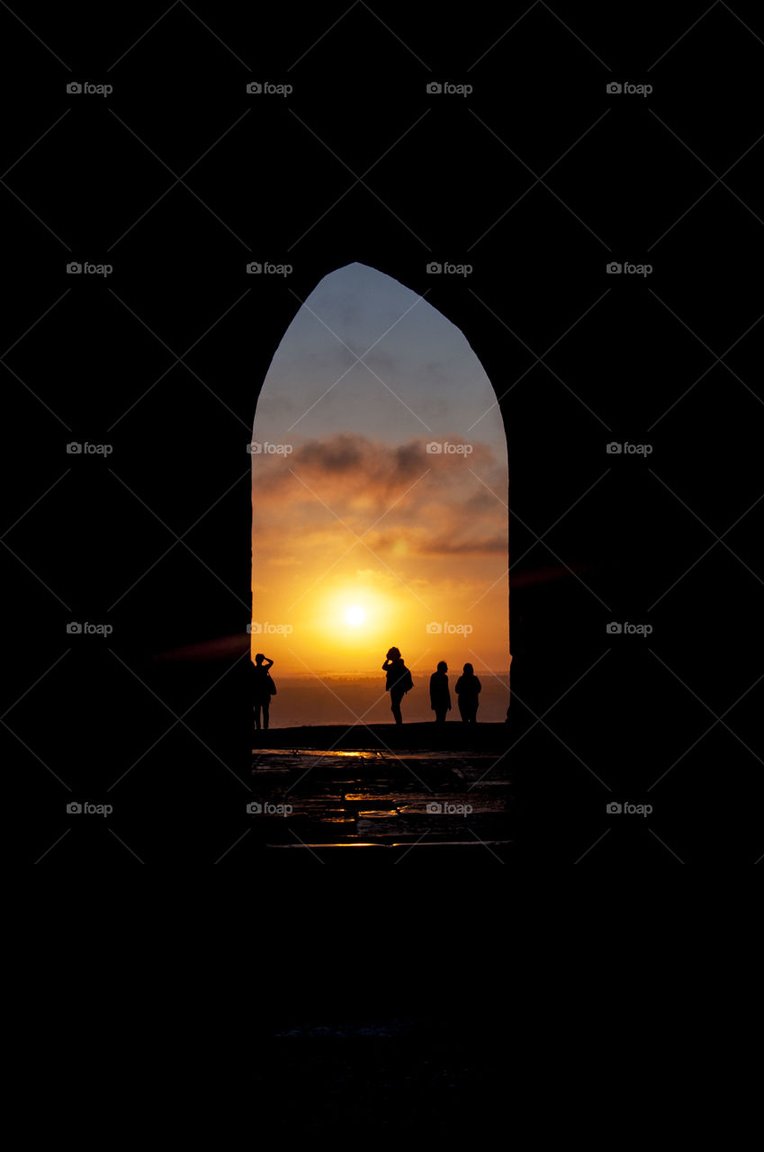 Sunrise at Glastonbury Tor 