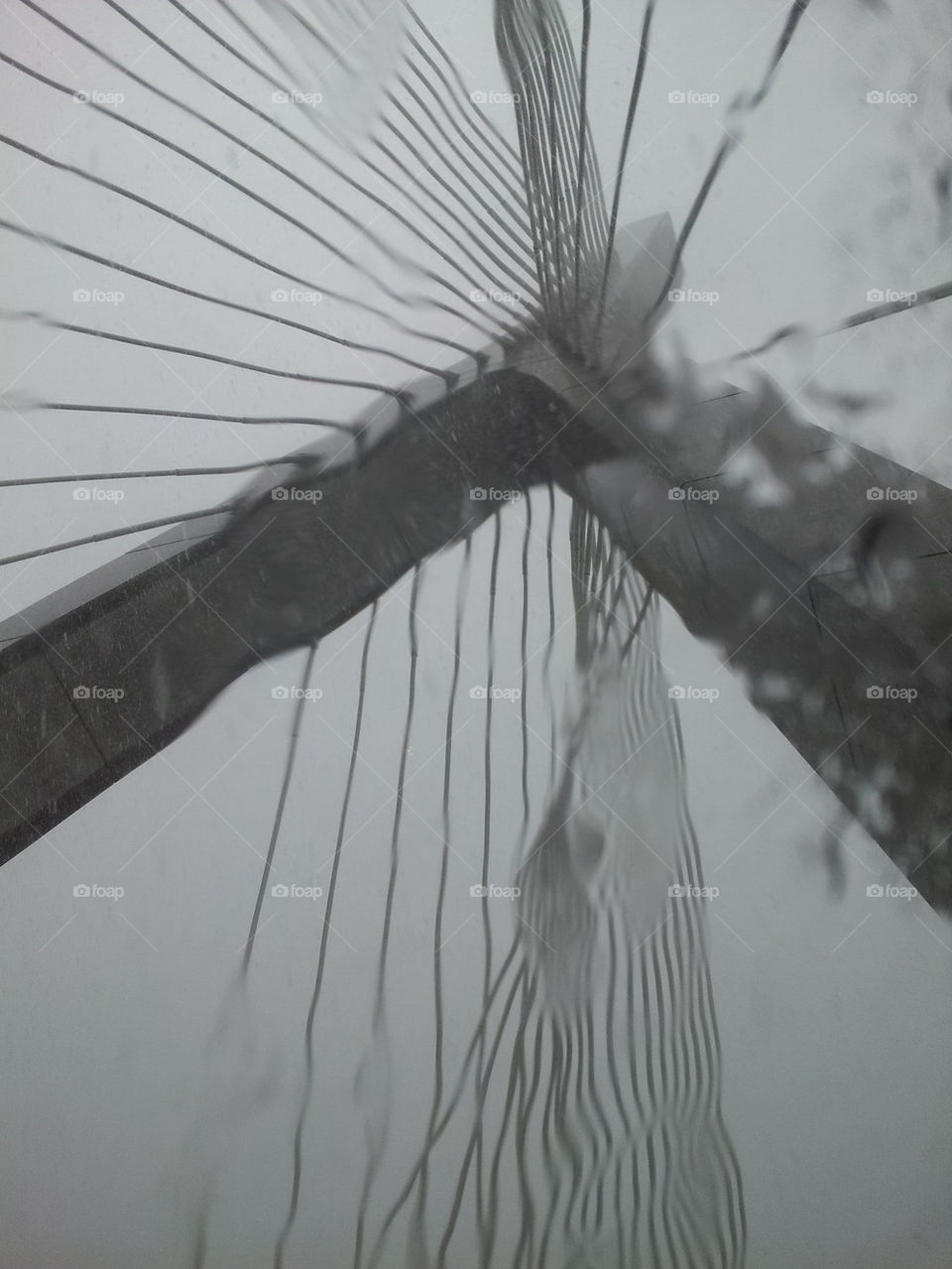 zakim bridge in the rain