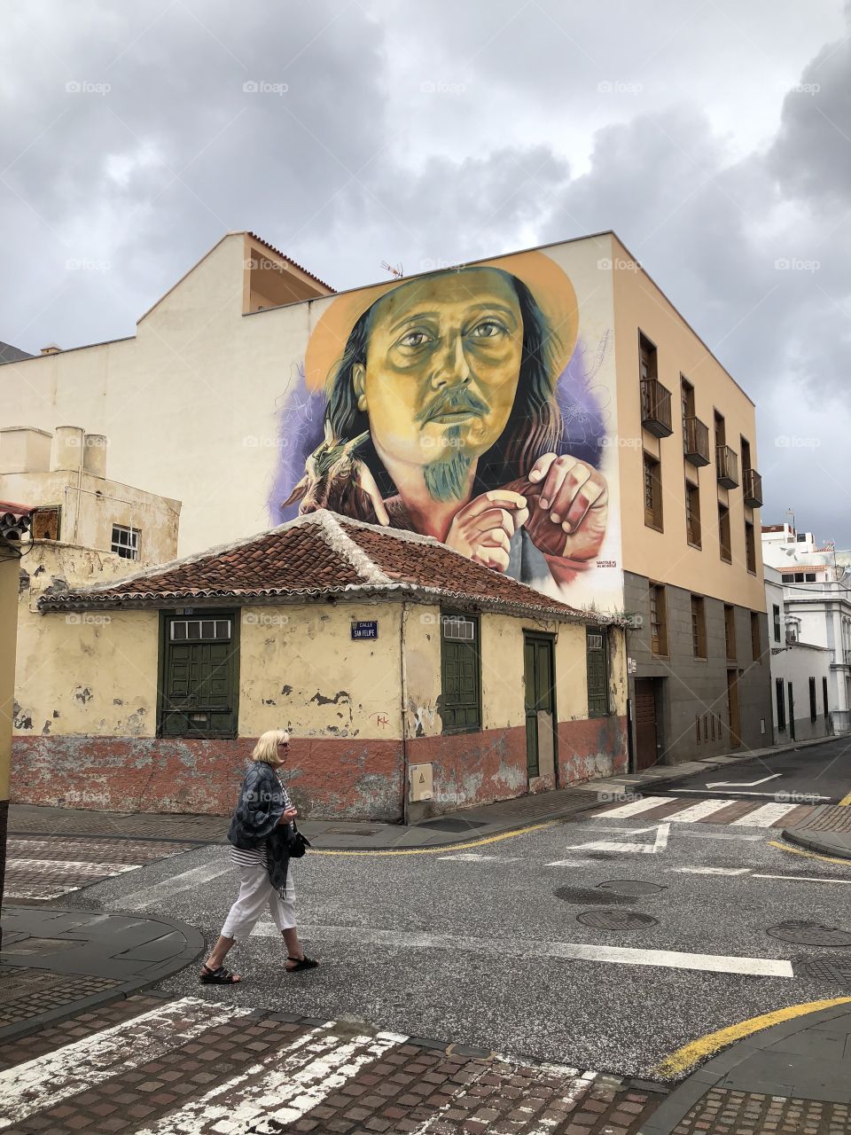 Street art mural in Canary Islands