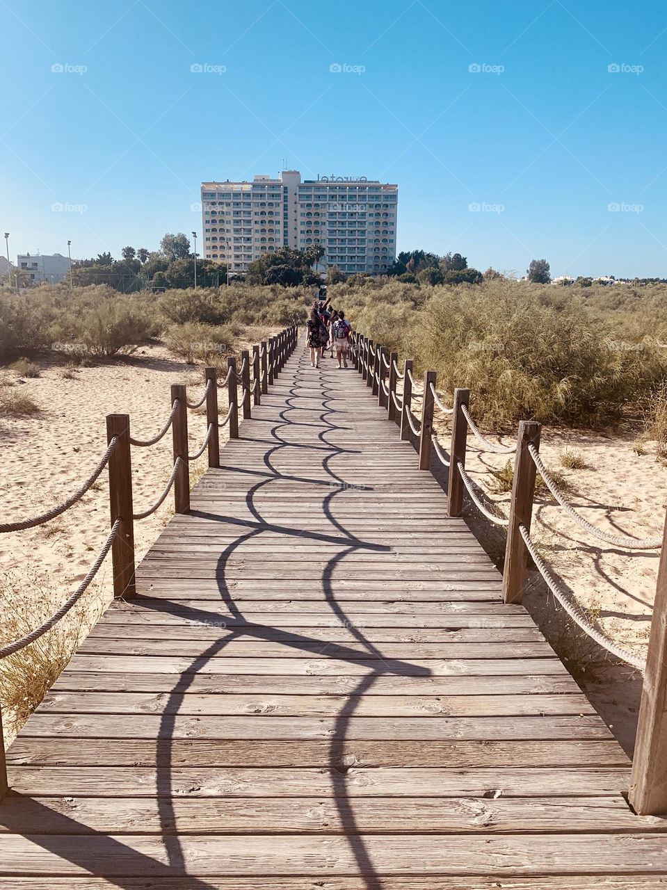 Returning from the beach