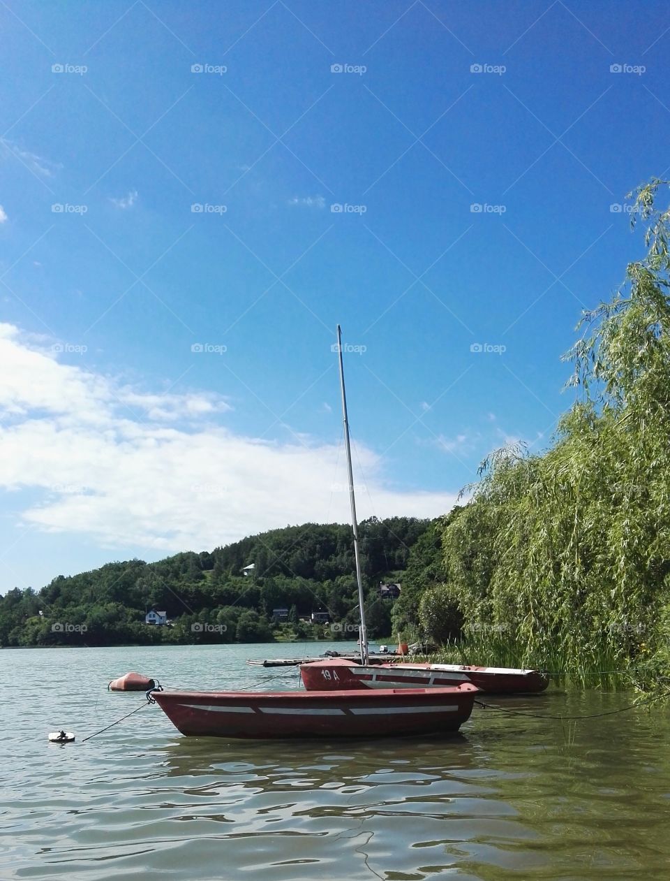 boat on the lake