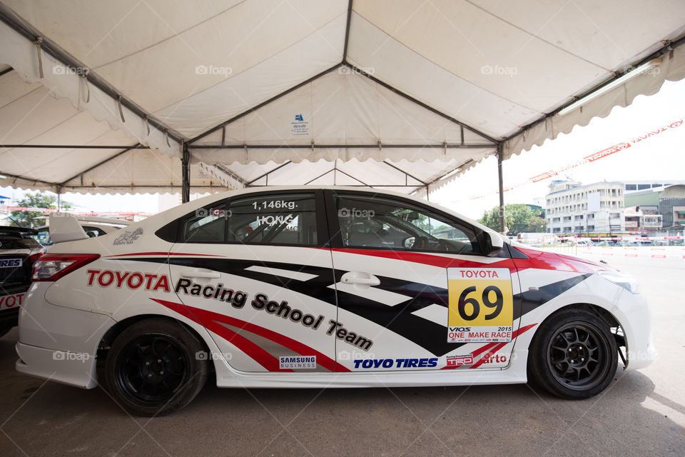 Racing Toyota car 