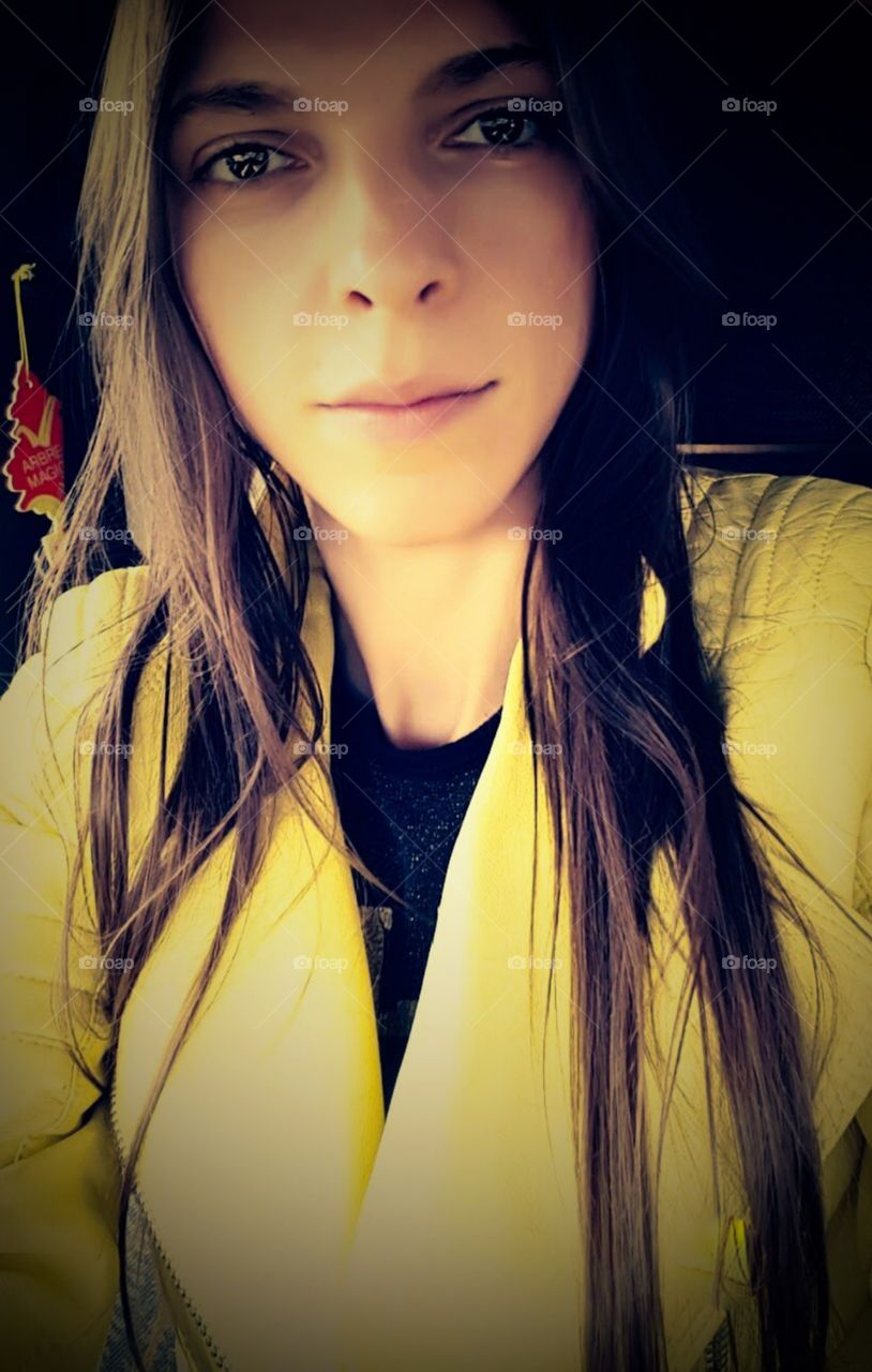 Just me in a yellow leather jacket