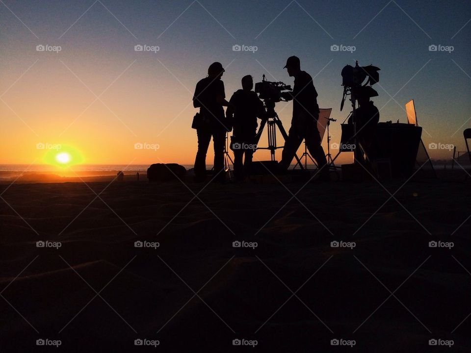 I see a little silhouette of a camera crew.