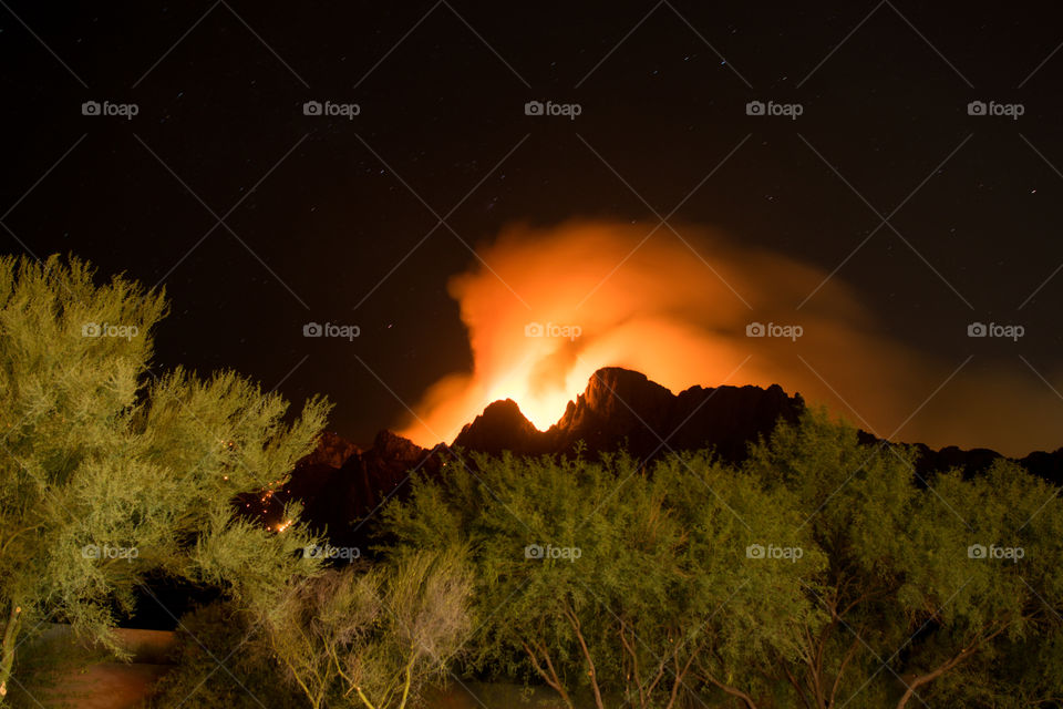 Fire caused by lightning 