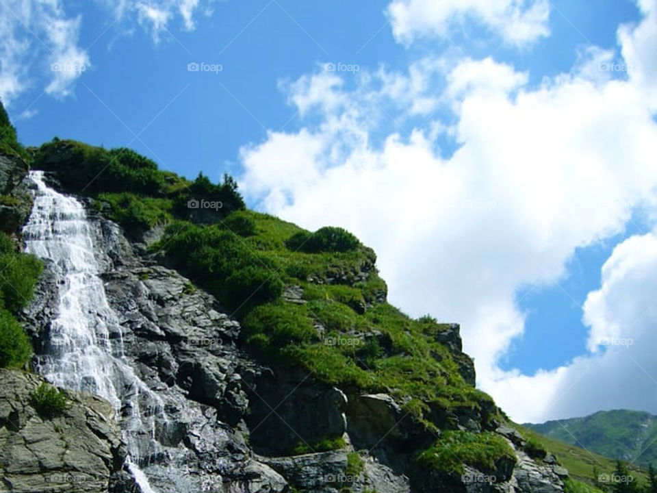 Bomdila Dirang hills with waterfall.