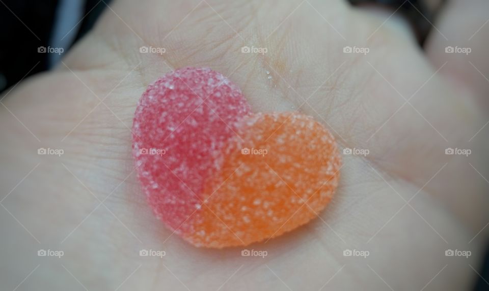 Sweet heart on my hand