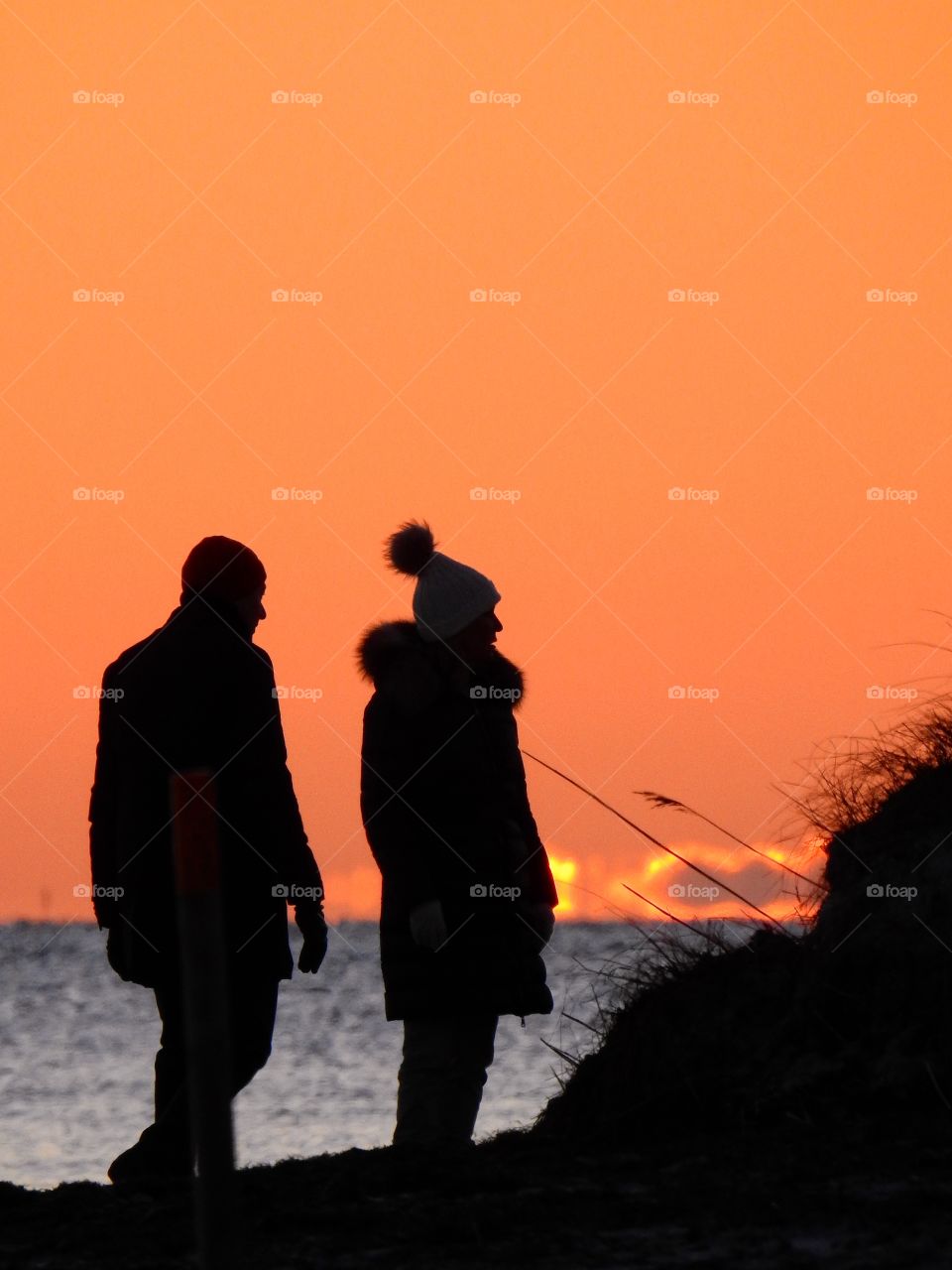 Silhouette in winter light