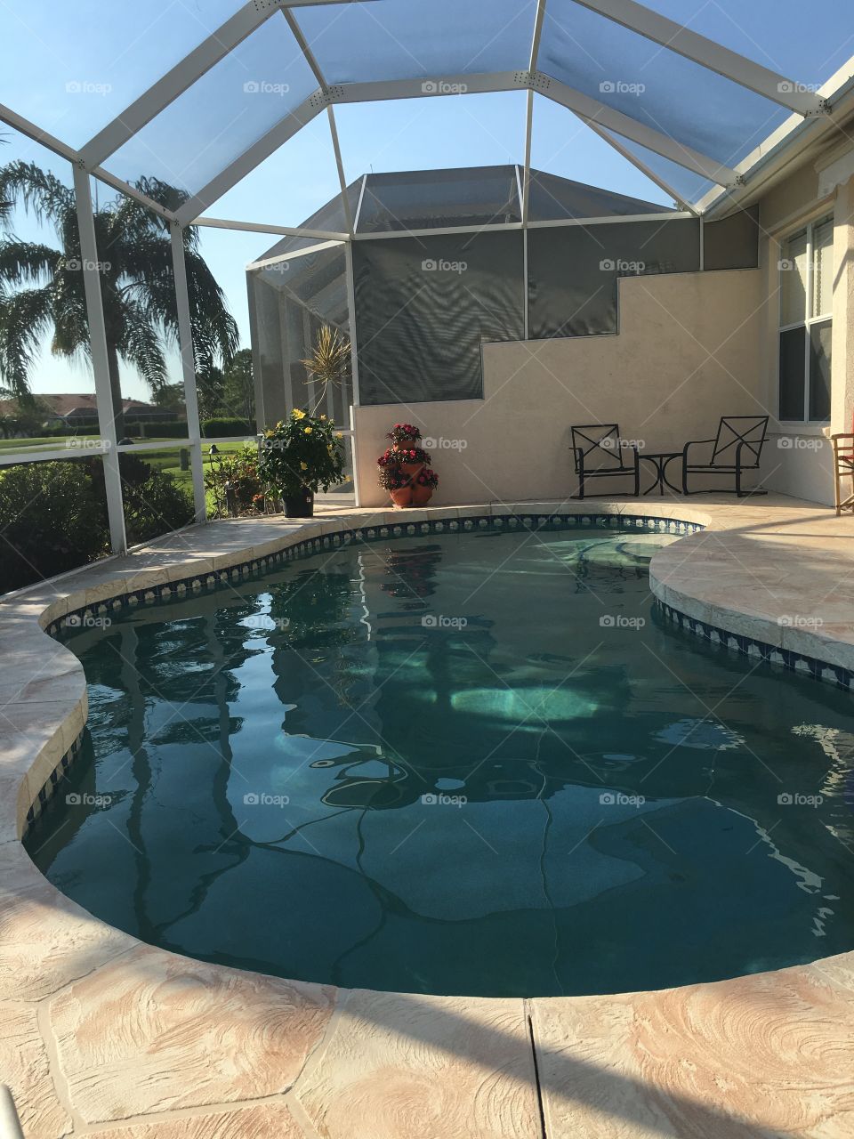 Poolside in Poppa's backyard 