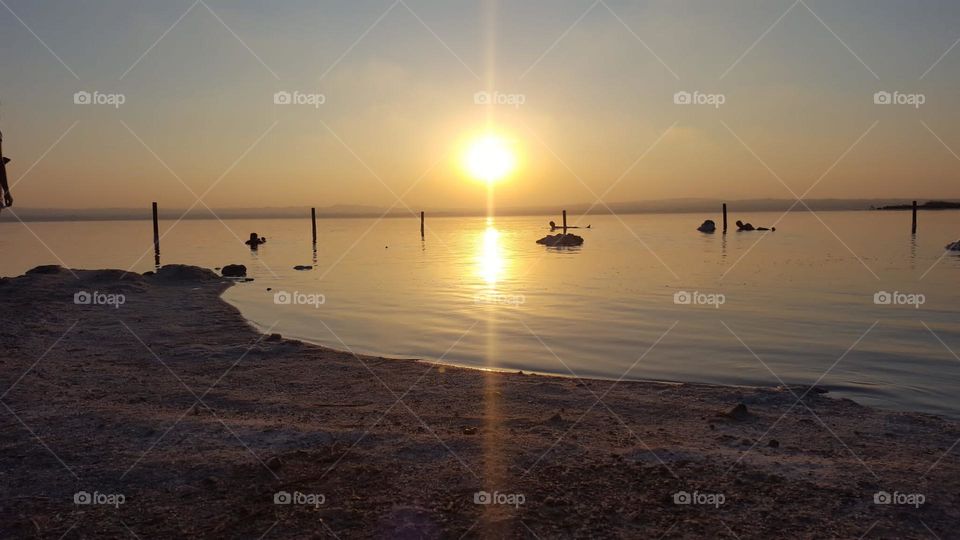 Sunset#lake#reflect#beach