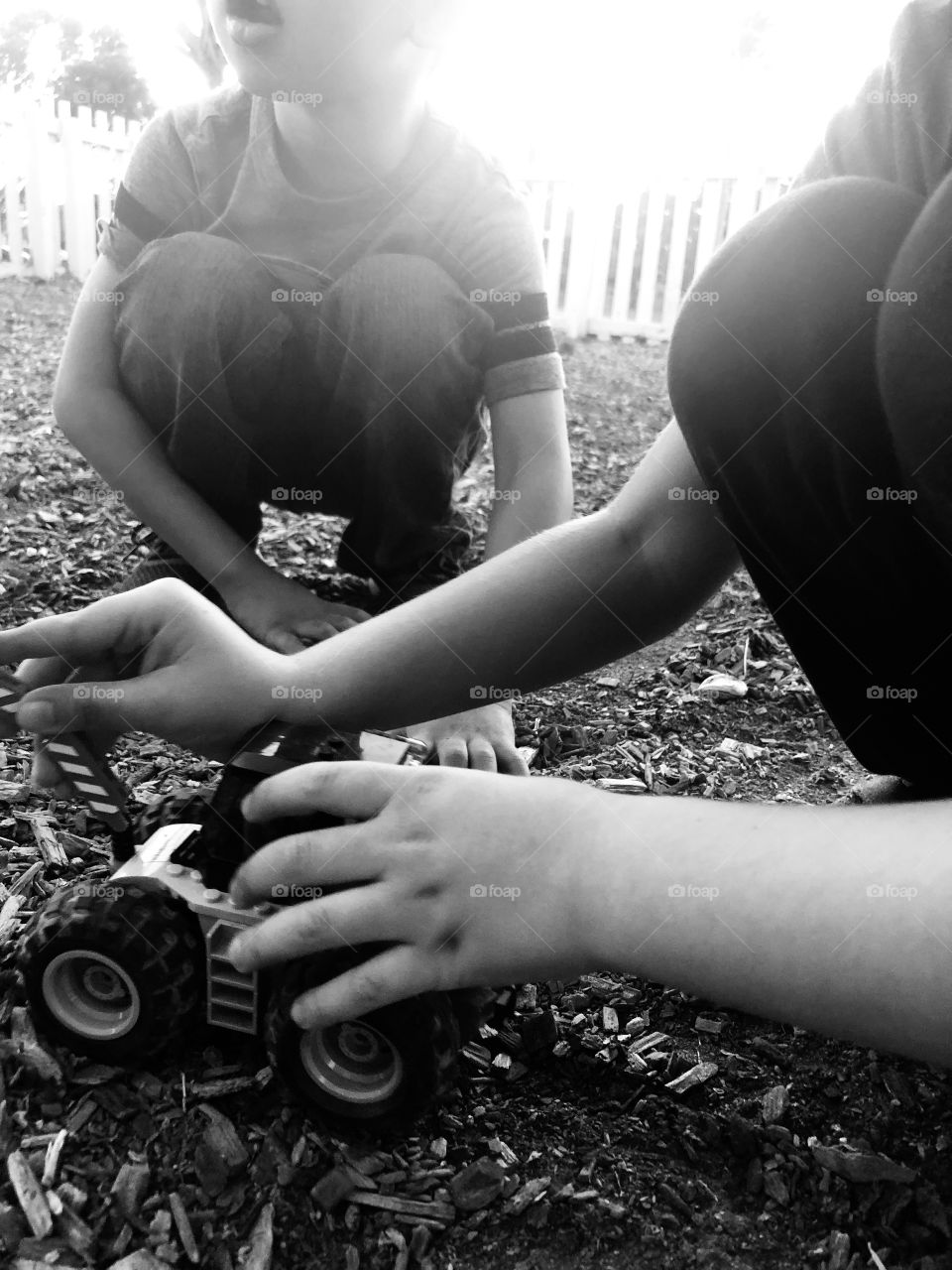 Sharing my LEGO truck at the park