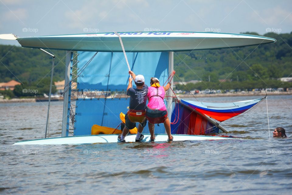 Righting the Catamaran 