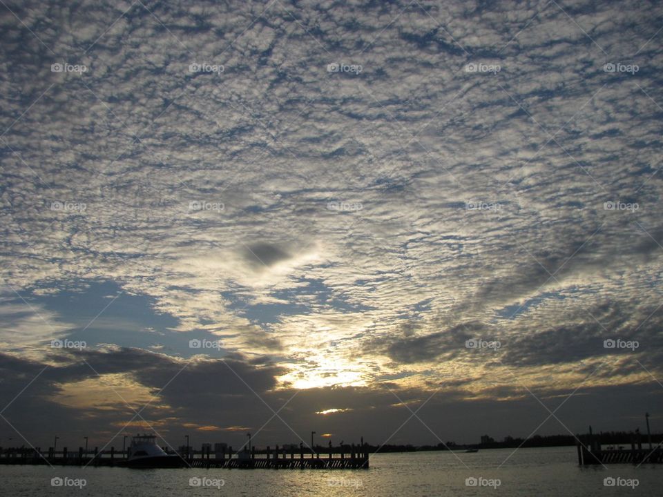 Cool clouds over bay