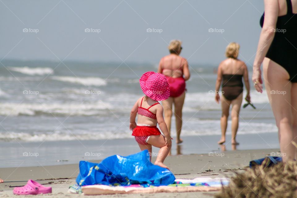 Little girl at beach