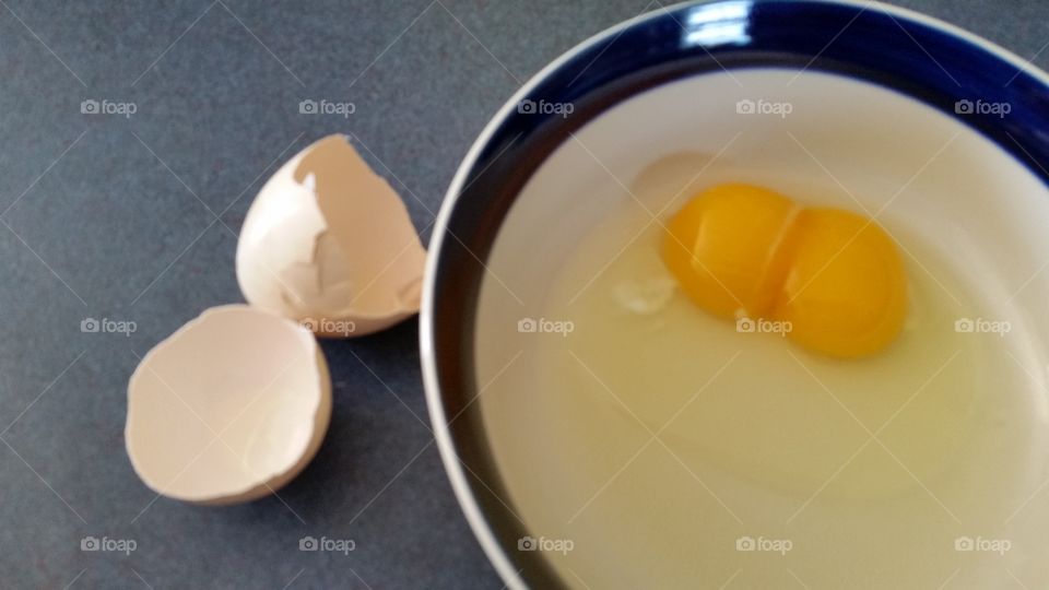 Double Yolk. egg with double yolk