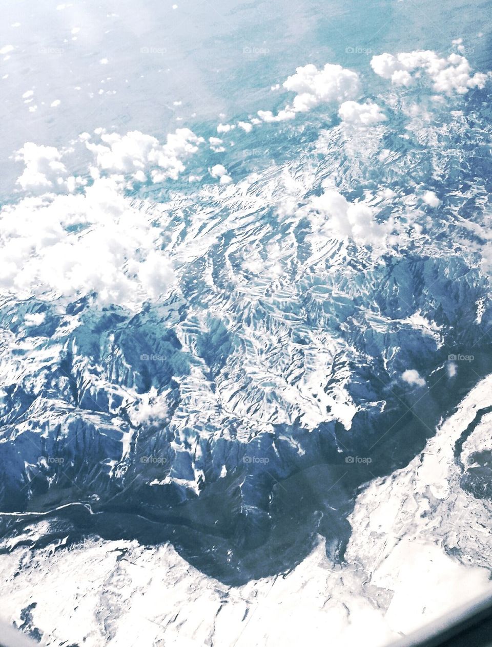 flying over the mountains 