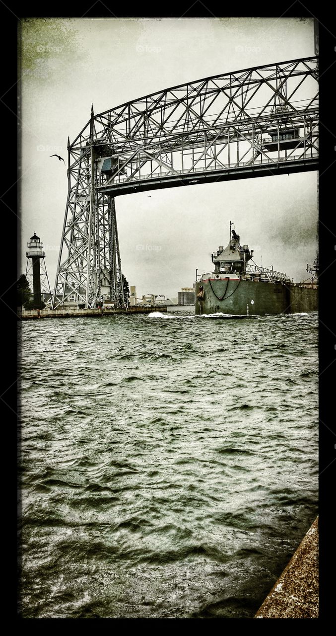 Lift bridge in Duluth. Canal Park, Duluth Minnesota