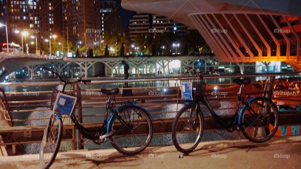 Bycicles#street#city#night