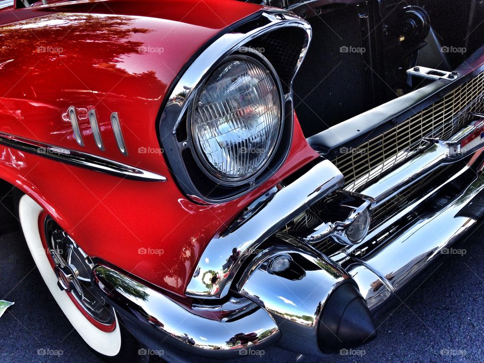 Celebrate the 50's. 50's Chevy Bel Air at a car show