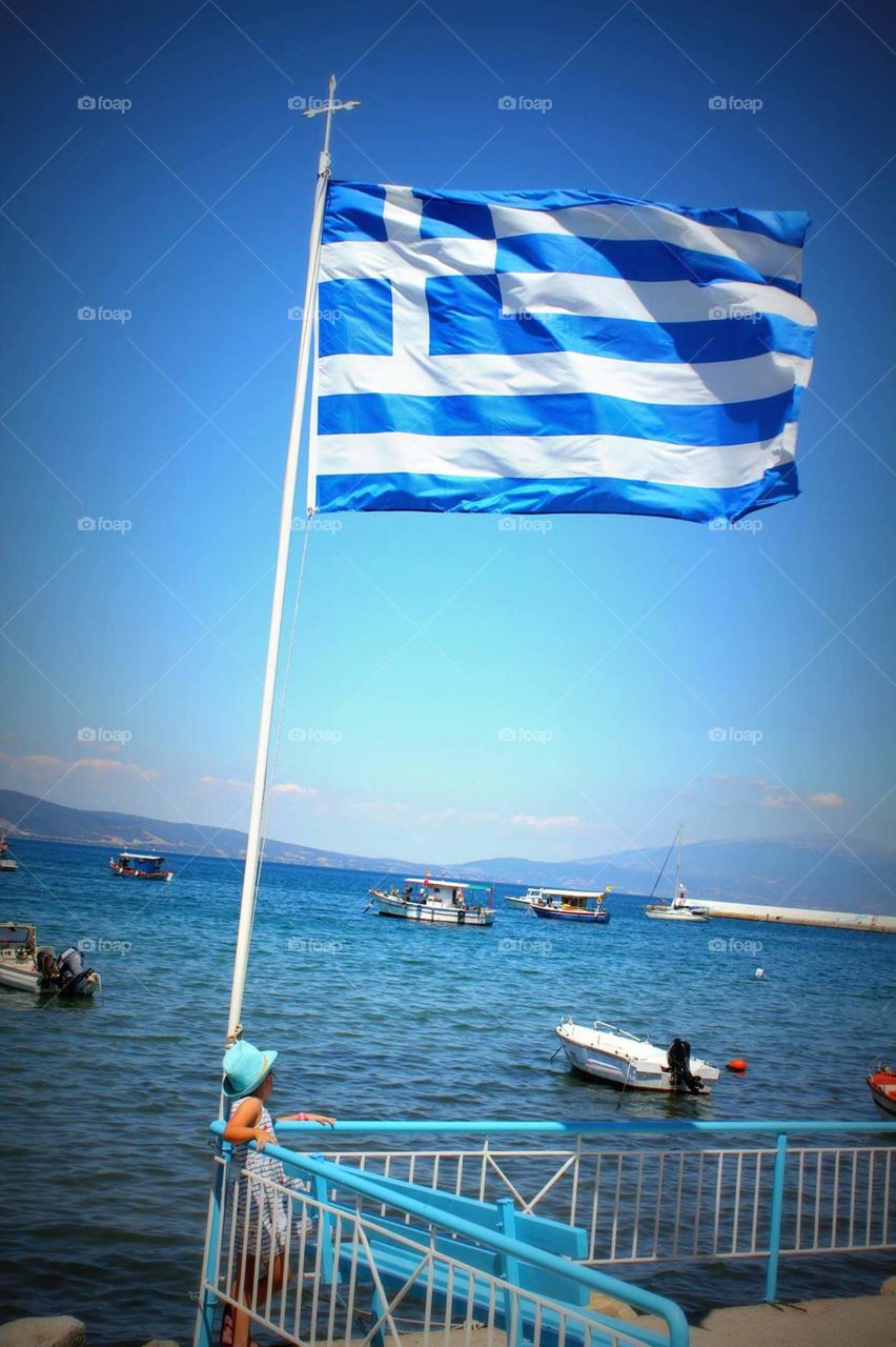 beautiful Greece flag